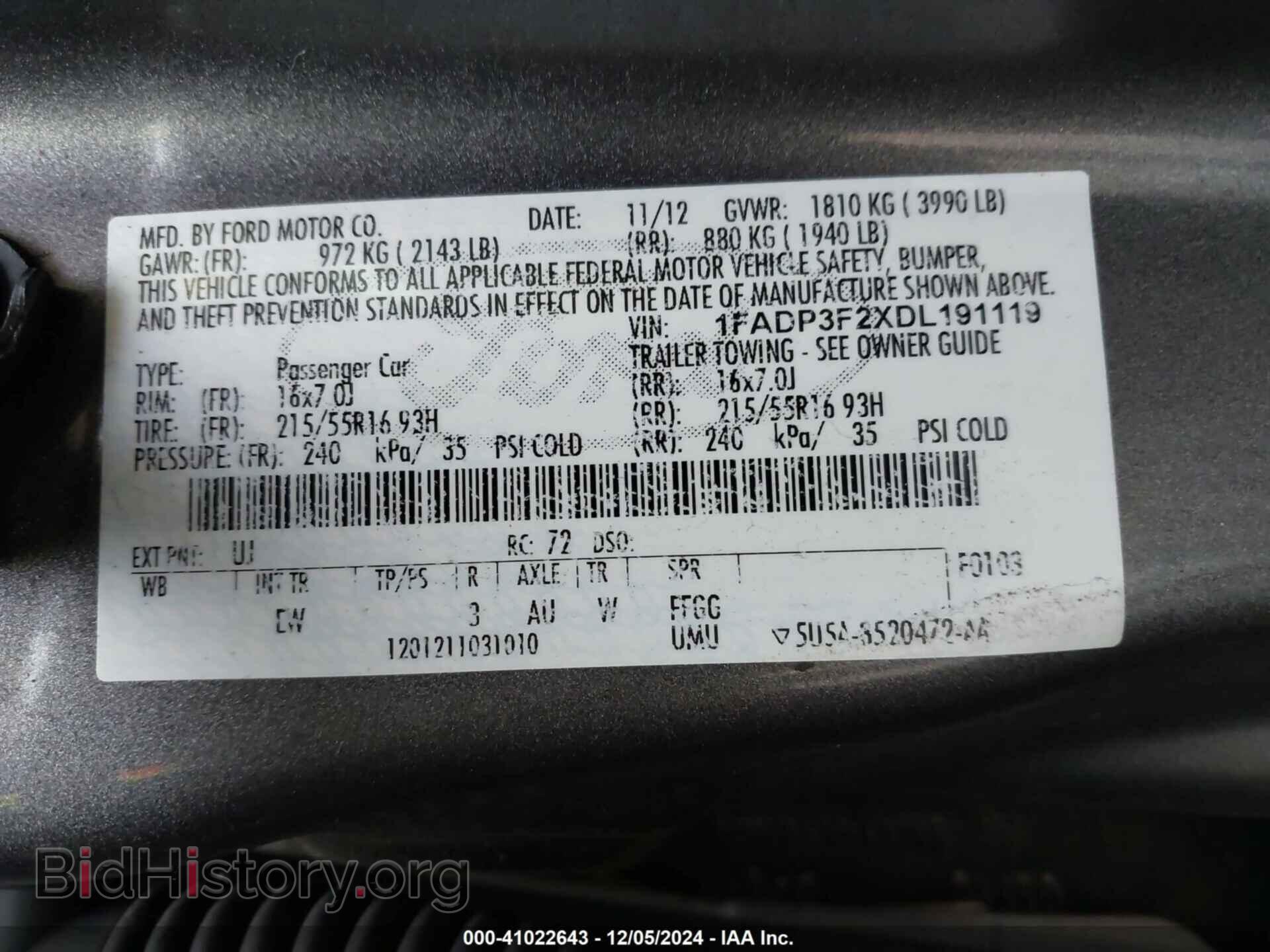 2013 FORD FOCUS - VIN: 1FADP3F2XDL191119 - Photo 9