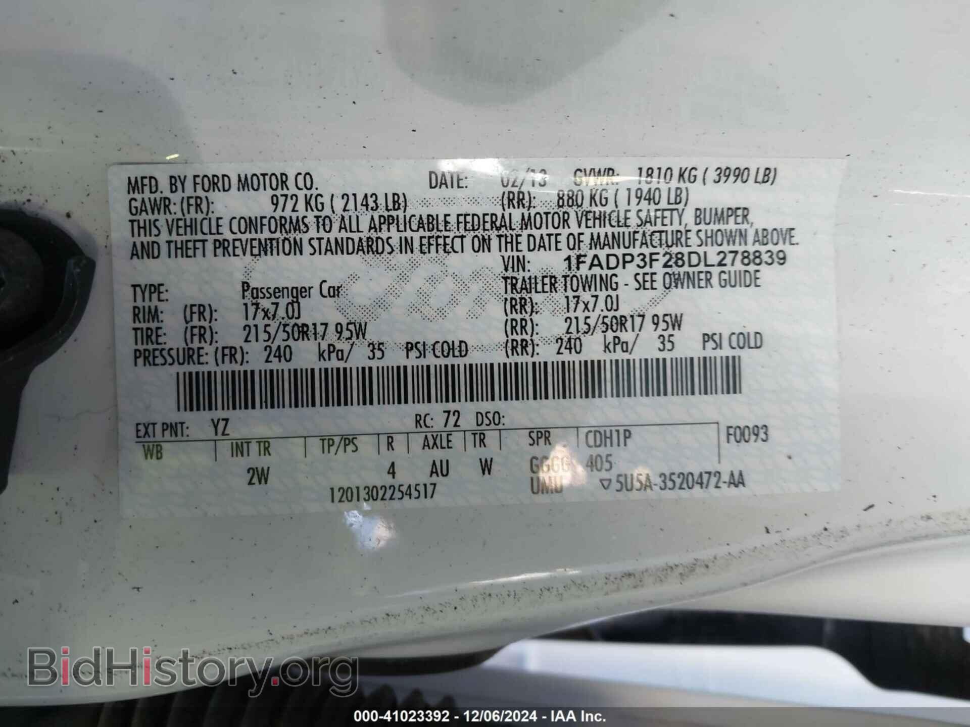 2013 FORD FOCUS - VIN: 1FADP3F28DL278839 - Photo 9