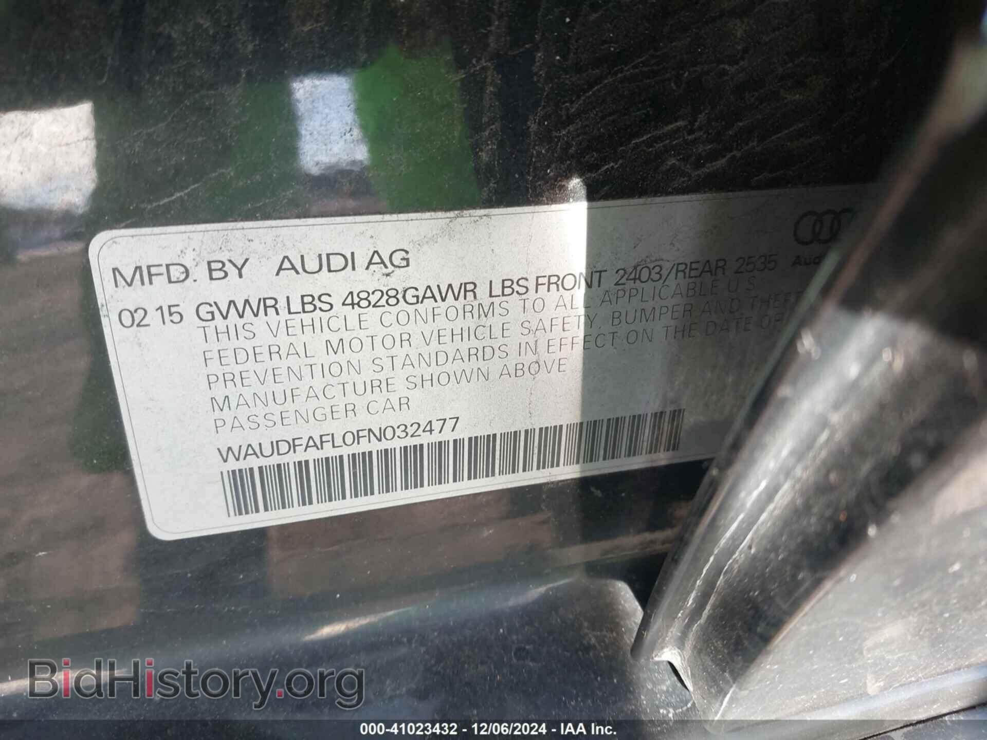 2015 AUDI A4 - VIN: WAUDFAFL0FN032477 - Фото 9