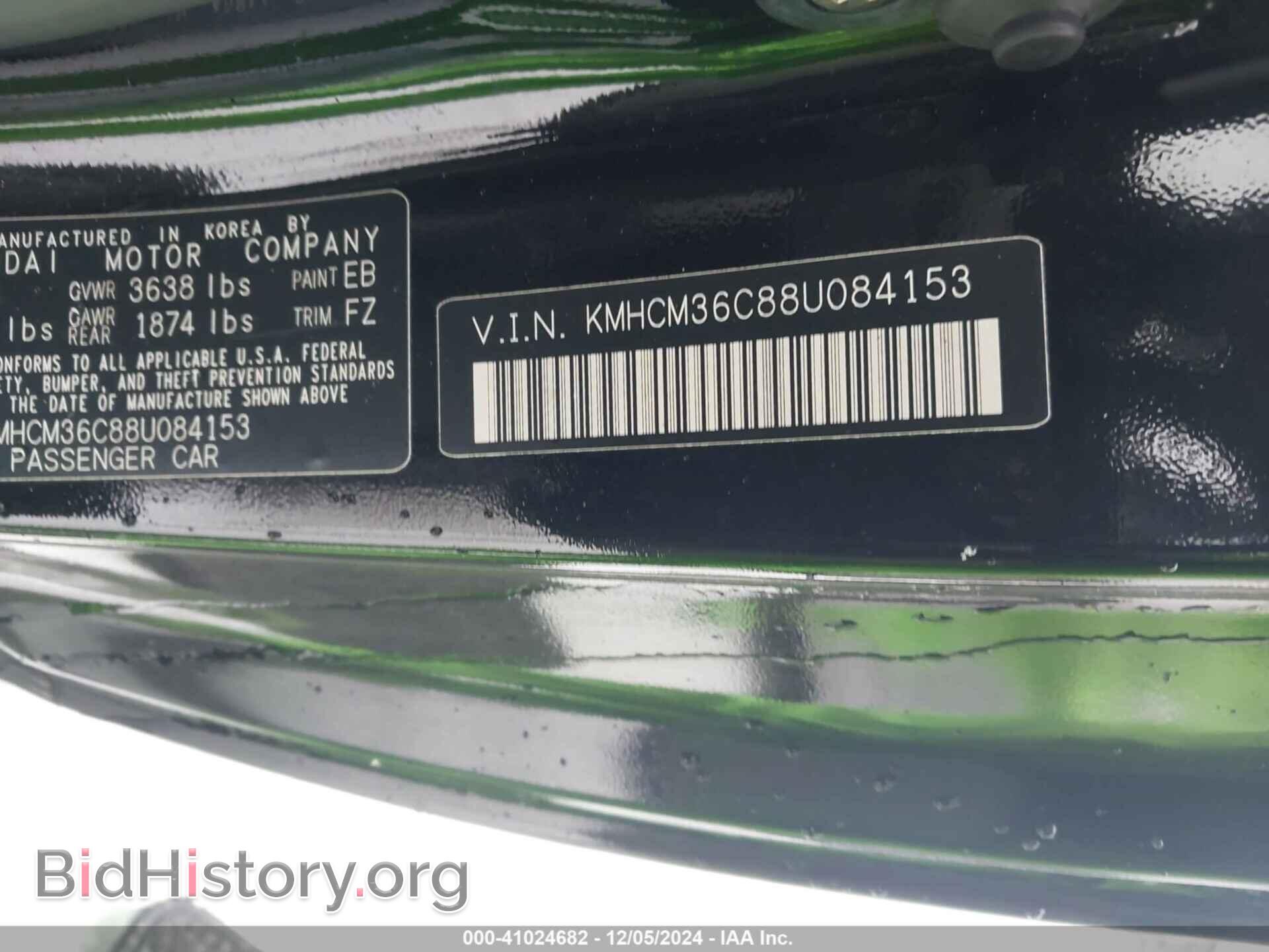 2008 HYUNDAI ACCENT - VIN: KMHCM36C88U084153 - Фото 9