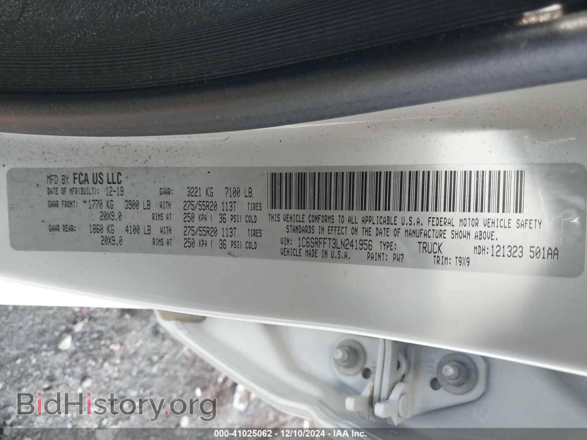 2020 RAM 1500 - VIN: 1C6SRFFT3LN241956 - Фото 9