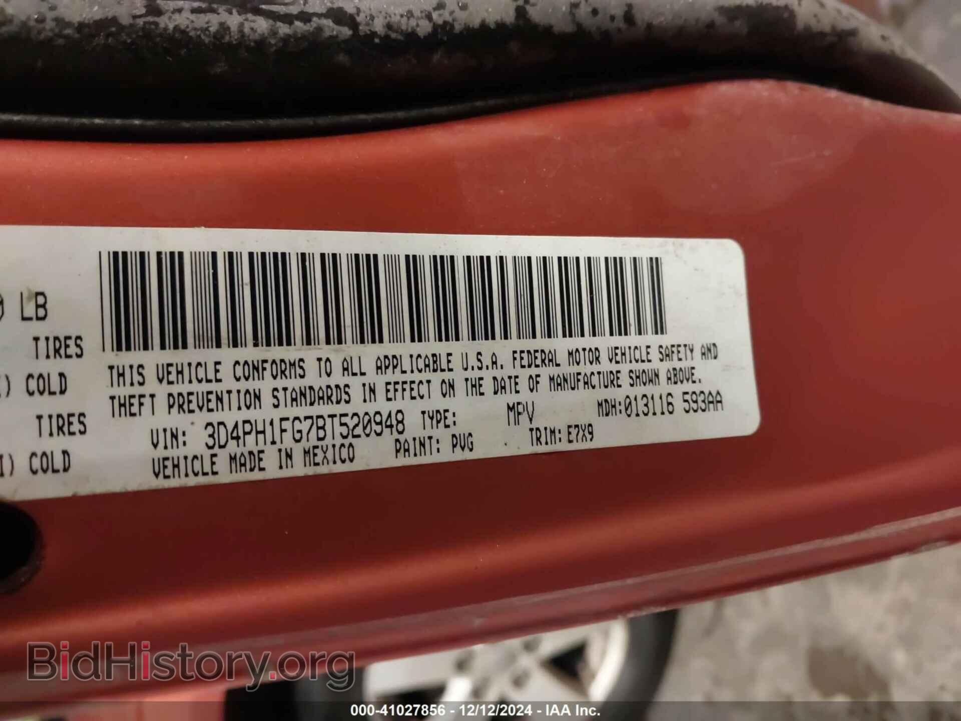 2011 DODGE JOURNEY - VIN: 3D4PH1FG7BT520948 - Фото 9