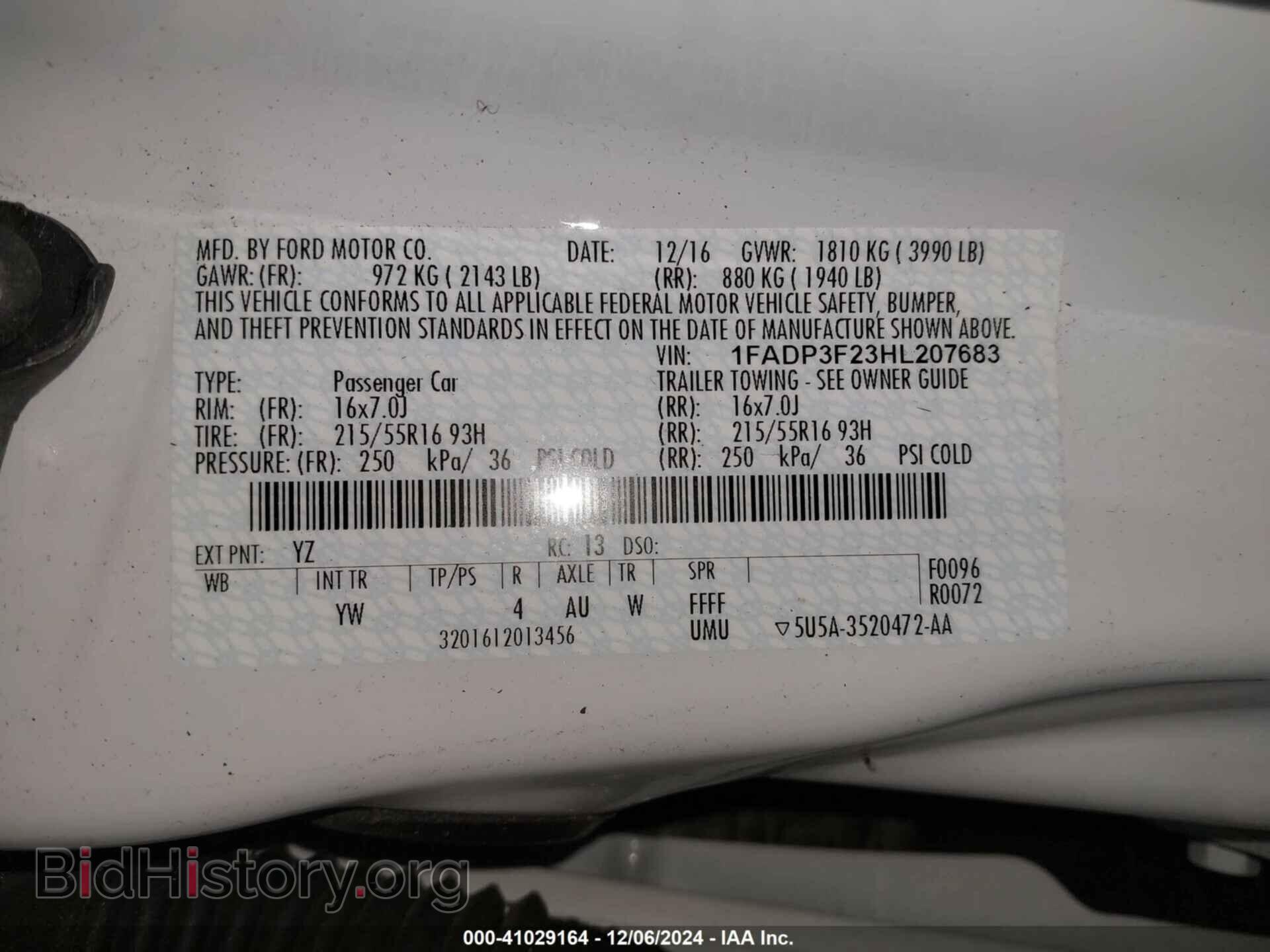 2017 FORD FOCUS - VIN: 1FADP3F23HL207683 - Фото 9
