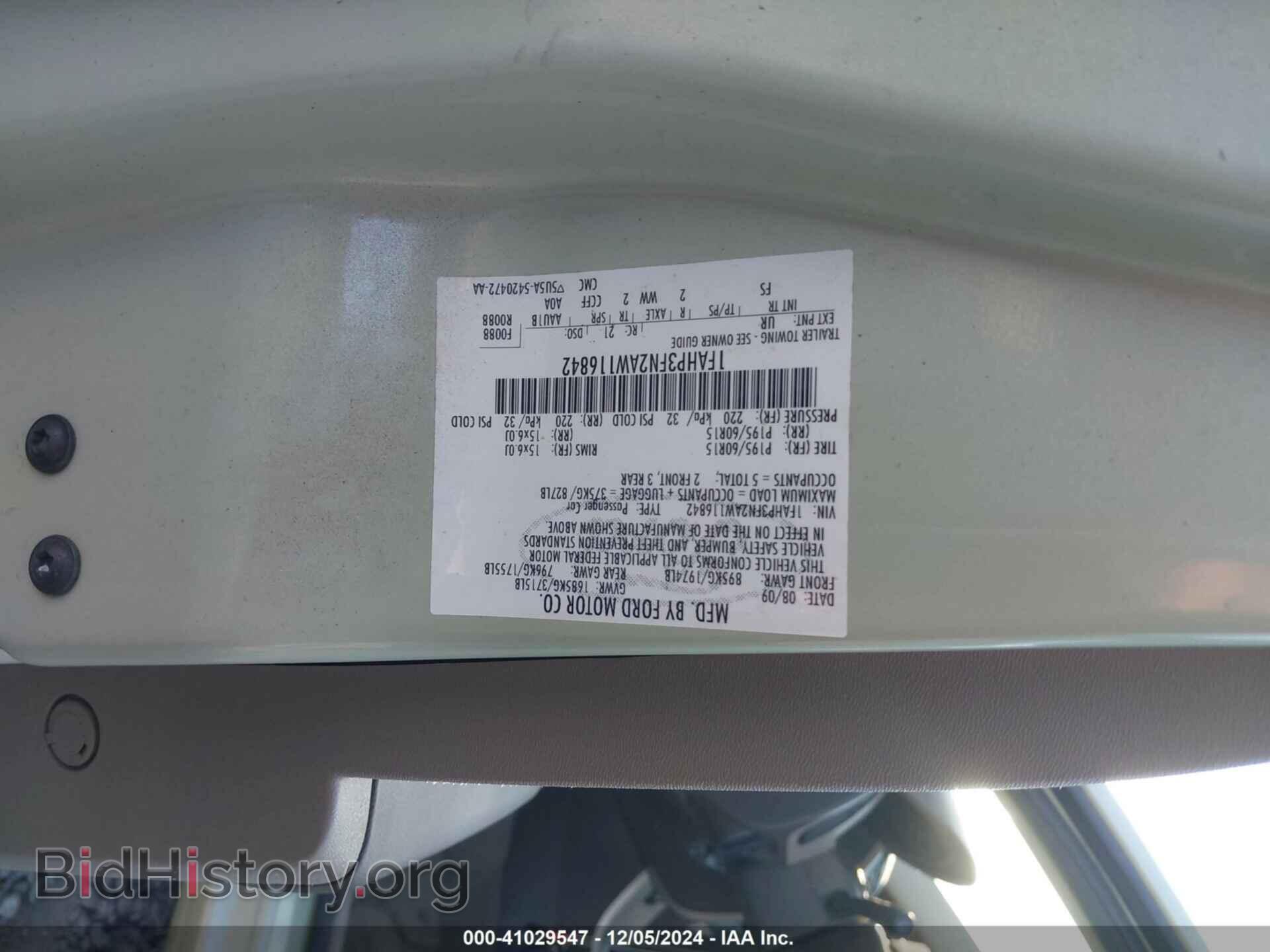 2010 FORD FOCUS - VIN: 1FAHP3FN2AW116842 - Фото 9