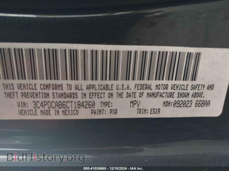 2012 Dodge JOURNEY (VIN 3C4PDCAB6CT184260) — photo 9 of 11