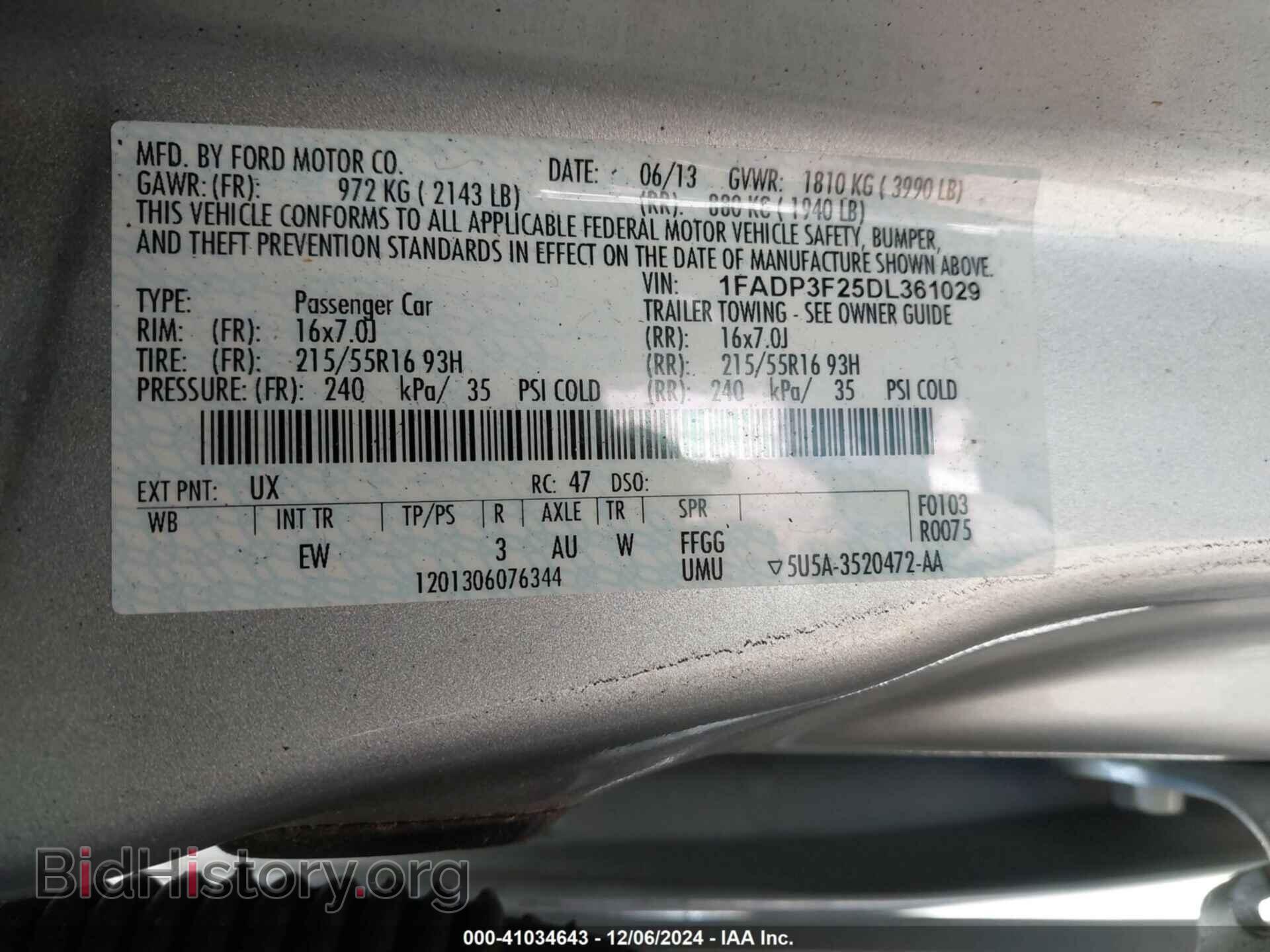 2013 FORD FOCUS - VIN: 1FADP3F25DL361029 - Photo 9