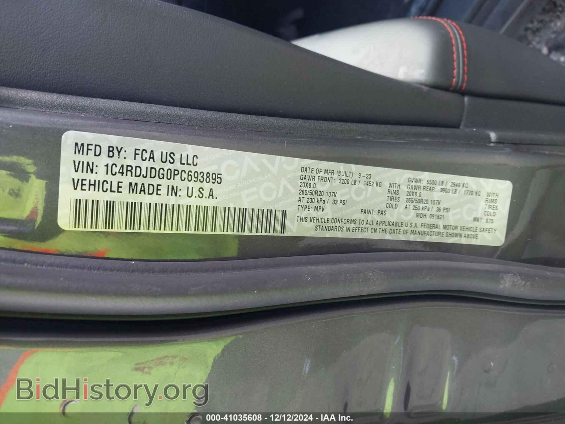 2023 DODGE DURANGO - VIN: 1C4RDJDG0PC693895 - Фото 9