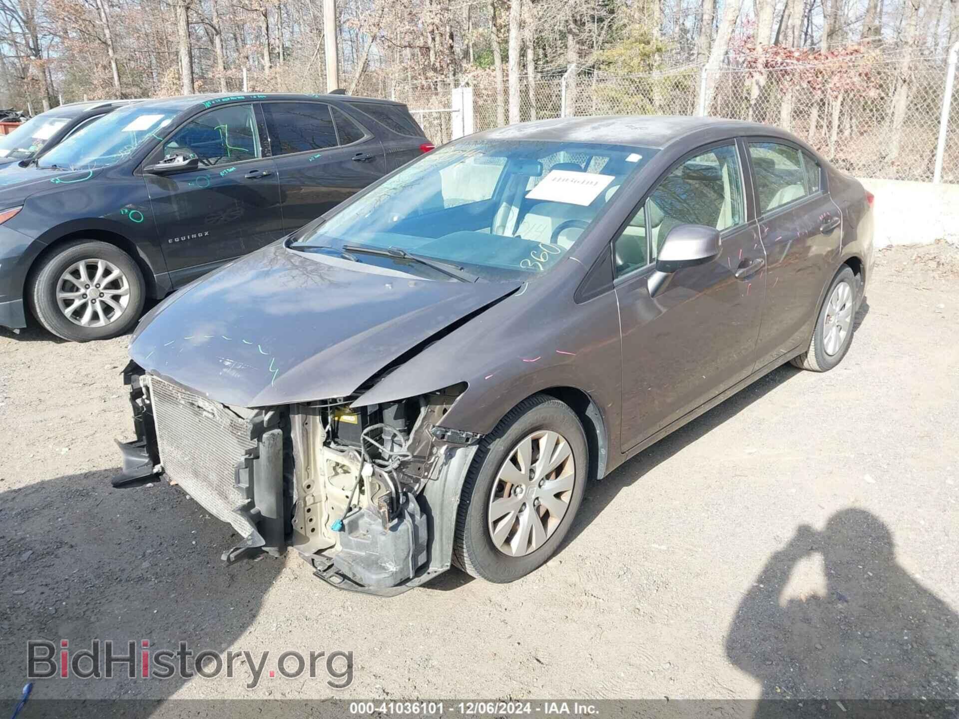 2012 HONDA CIVIC - VIN: 2HGFB2F50CH555129 - Фото 2