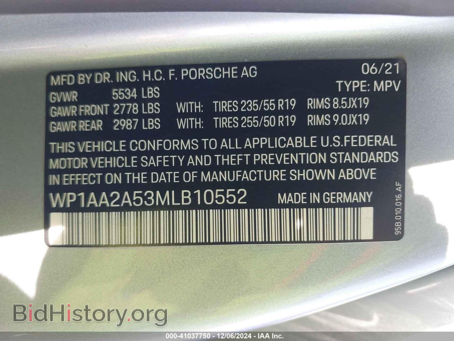 2021 PORSCHE MACAN - VIN: WP1AA2A53MLB10552 - Photo 9