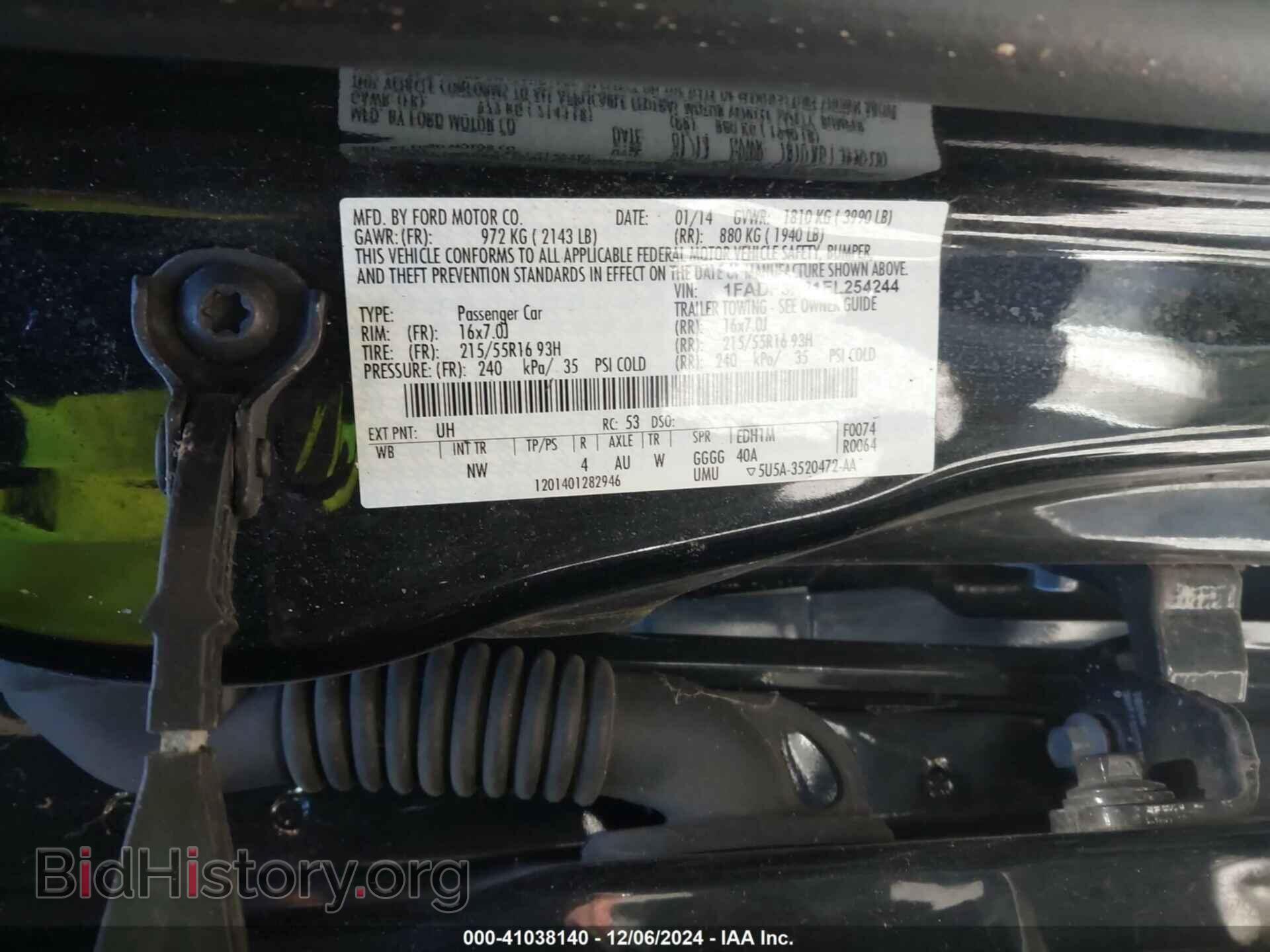 2014 FORD FOCUS - VIN: 1FADP3K21EL254244 - Фото 9