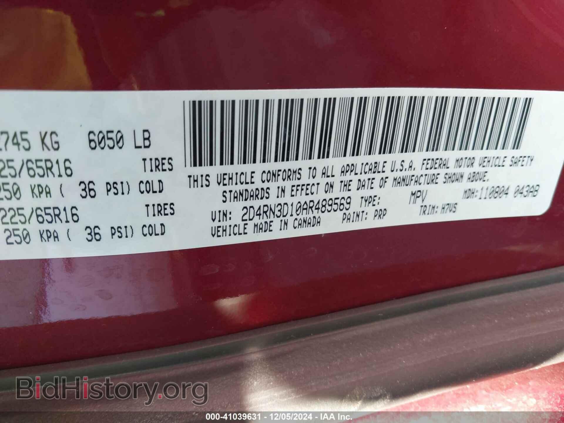 2010 DODGE GRAND CARAVAN - VIN: 2D4RN3D10AR489569 - Фото 9