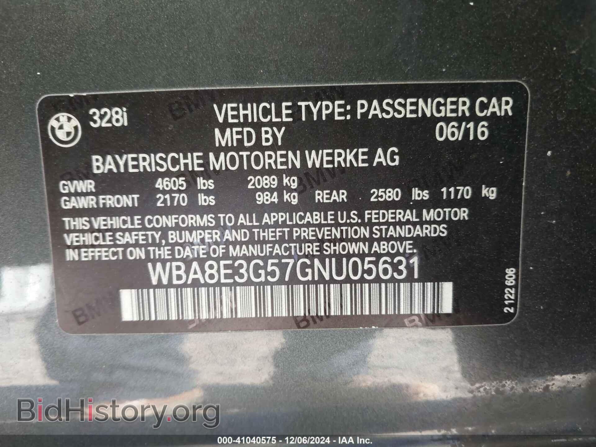 2016 BMW 328I - VIN: WBA8E3G57GNU05631 - Фото 9