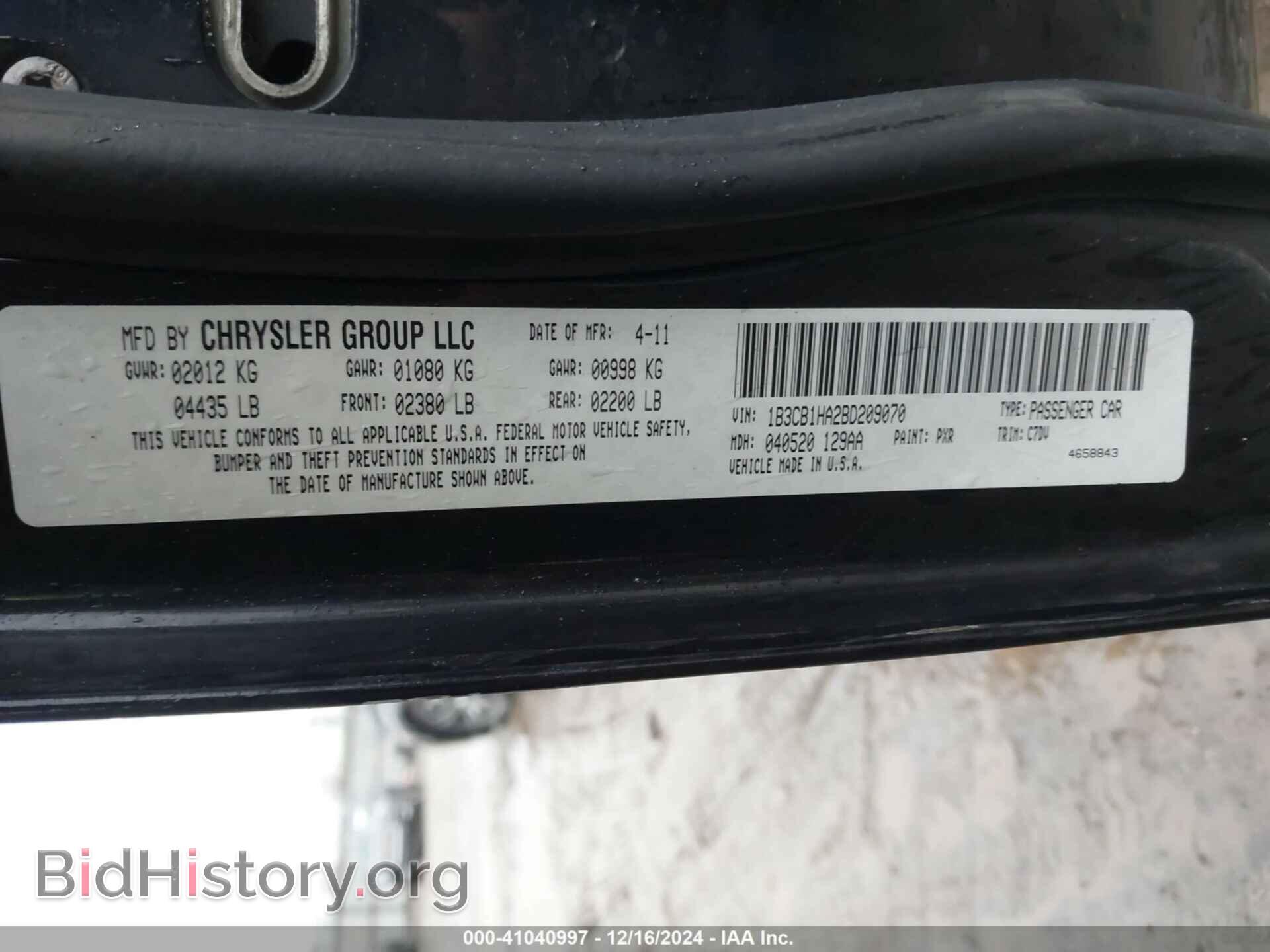 2011 DODGE CALIBER - VIN: 1B3CB1HA2BD209070 - Photo 9