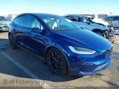 2023 Tesla MODEL X Dual Motor All-Wheel Drive/Standard Range, blue — VIN 7SAXCAE58PF395981, IAAI