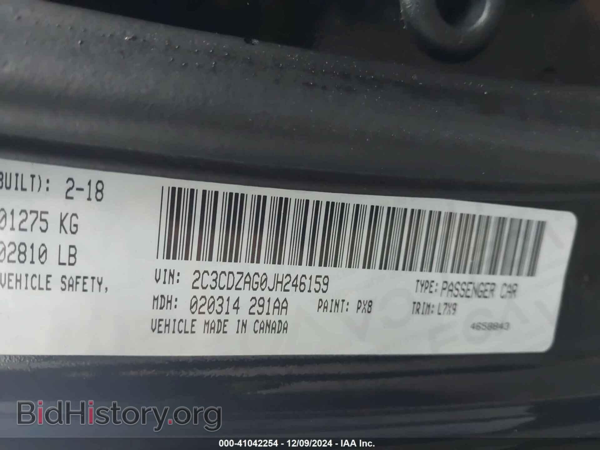 2018 DODGE CHALLENGER - VIN: 2C3CDZAG0JH246159 - Фото 9