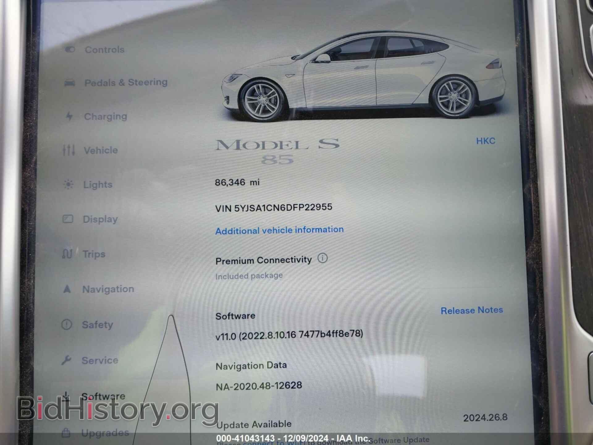 2013 TESLA MODEL S - VIN: 5YJSA1CN6DFP22955 - Фото 7
