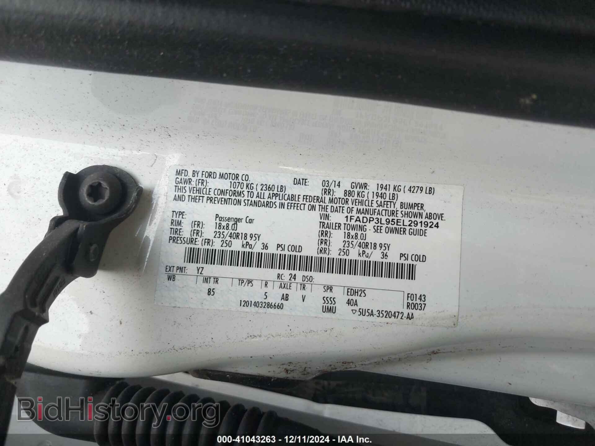 2014 FORD FOCUS ST - VIN: 1FADP3L95EL291924 - Фото 9