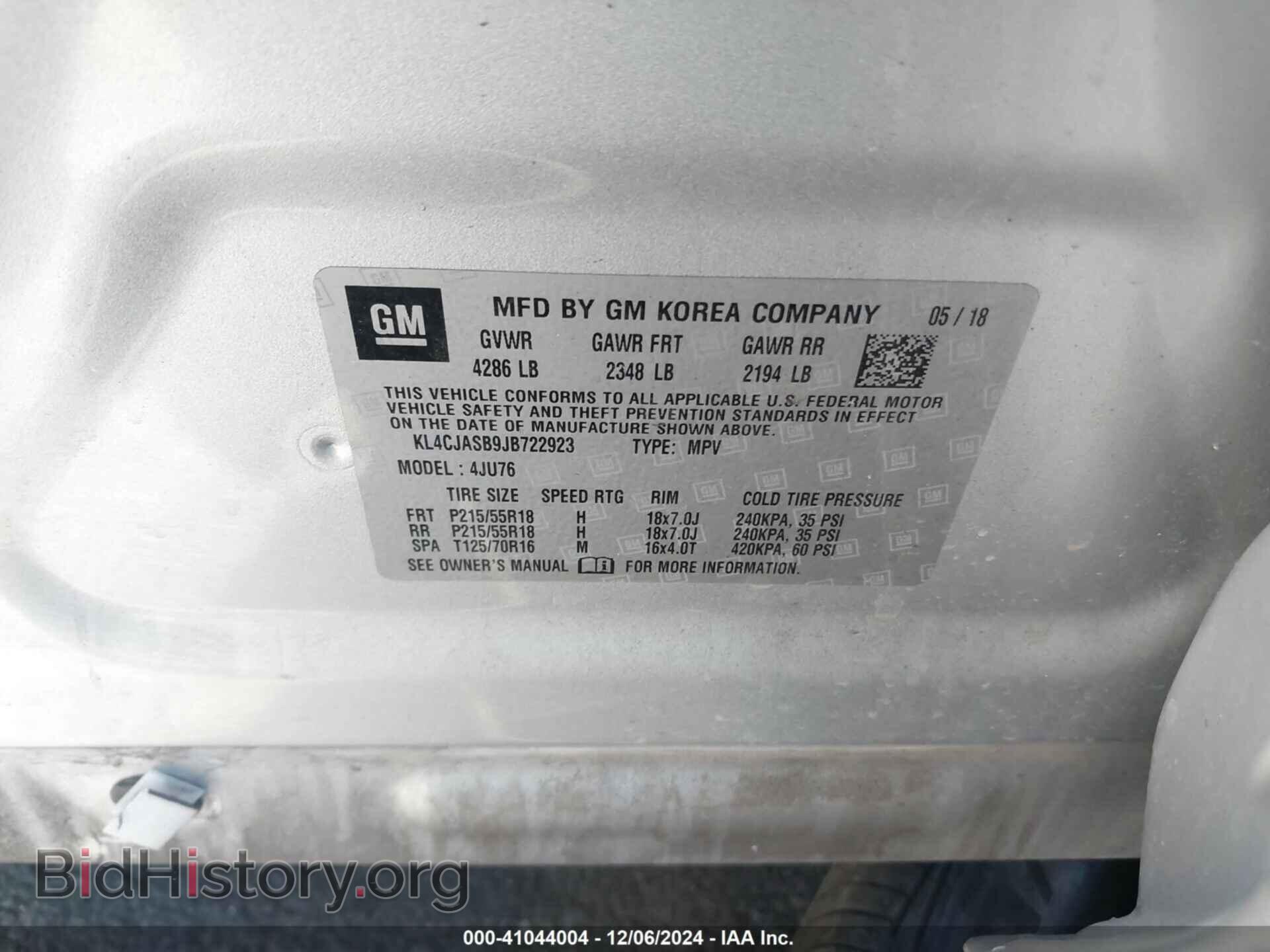 2018 BUICK ENCORE - VIN: KL4CJASB9JB722923 - Photo 9