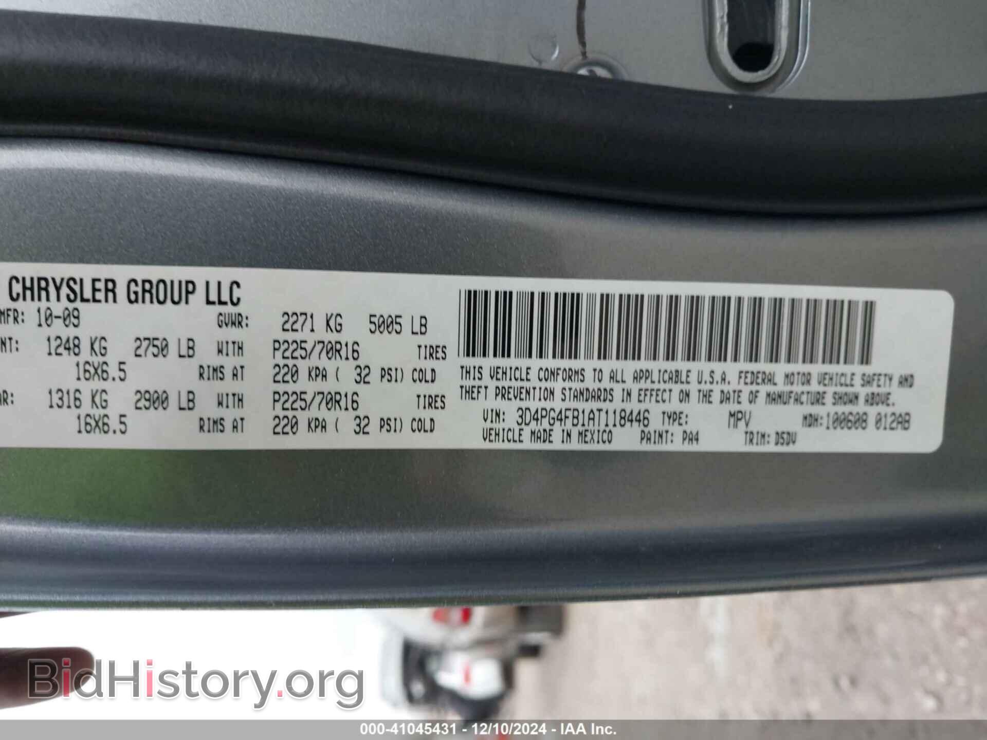 2010 DODGE JOURNEY - VIN: 3D4PG4FB1AT118446 - Фото 9