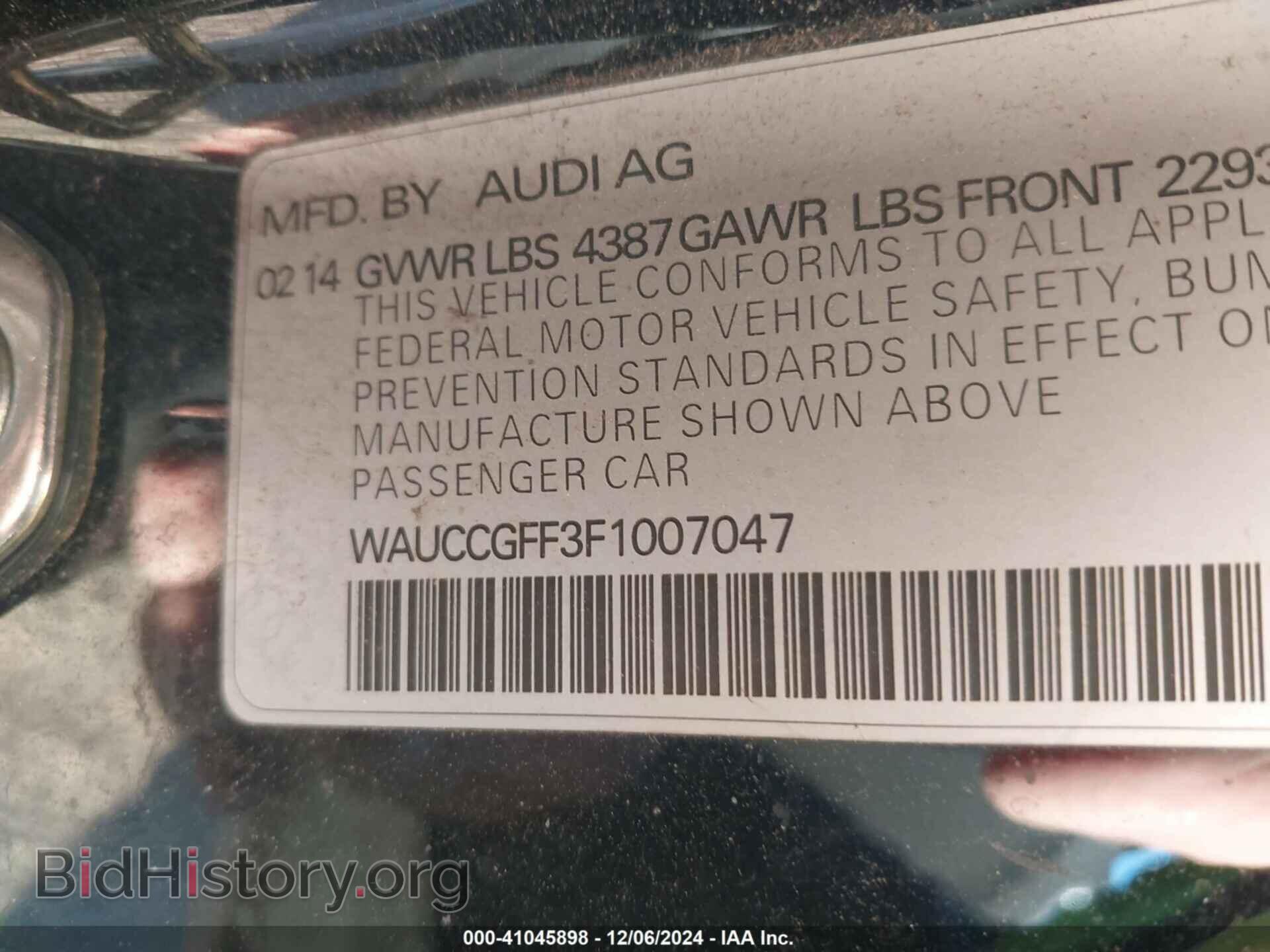 2015 AUDI A3 - VIN: WAUCCGFF3F1007047 - Фото 9