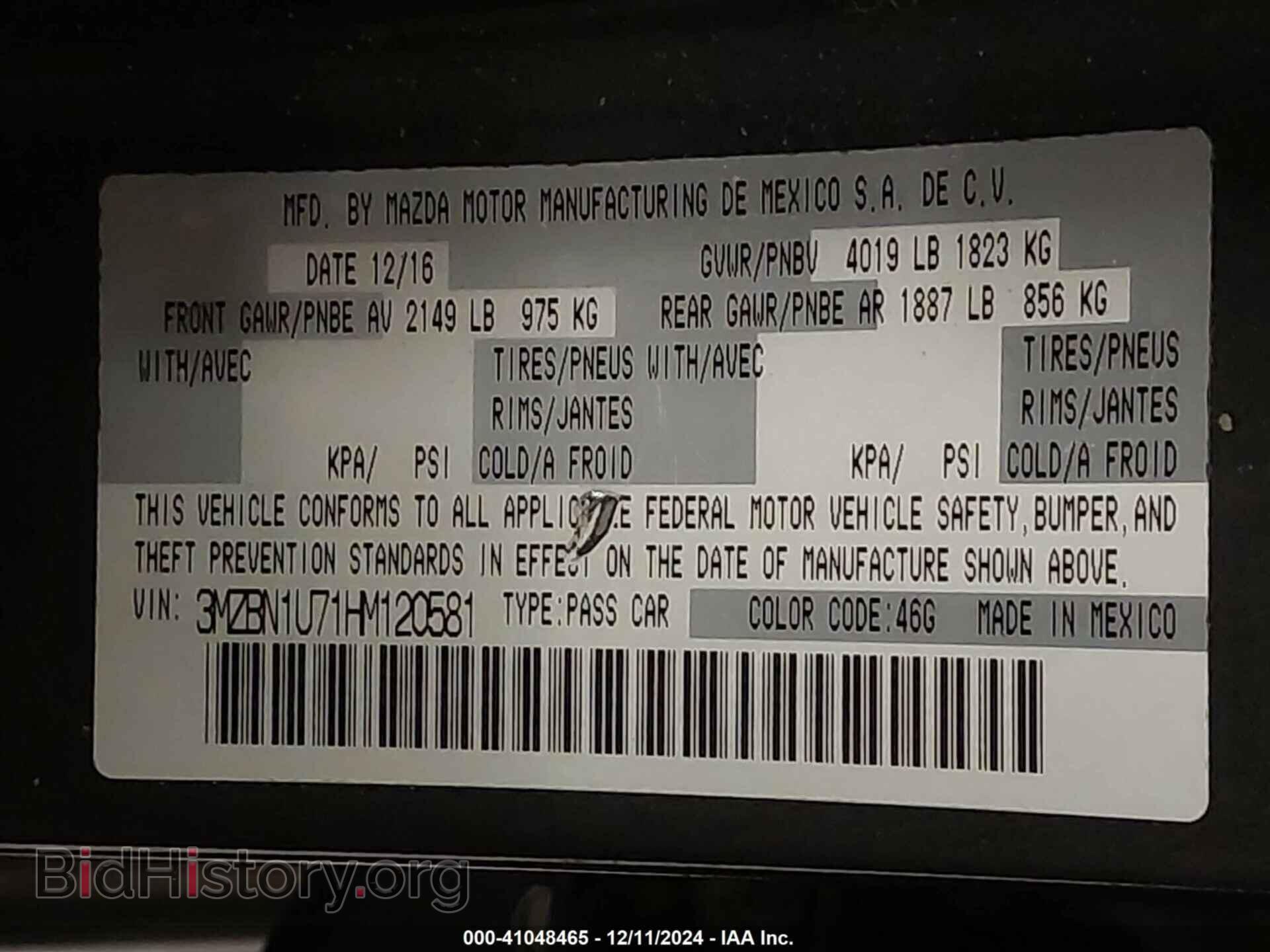 2017 MAZDA MAZDA3 - VIN: 3MZBN1U71HM120581 - Фото 9