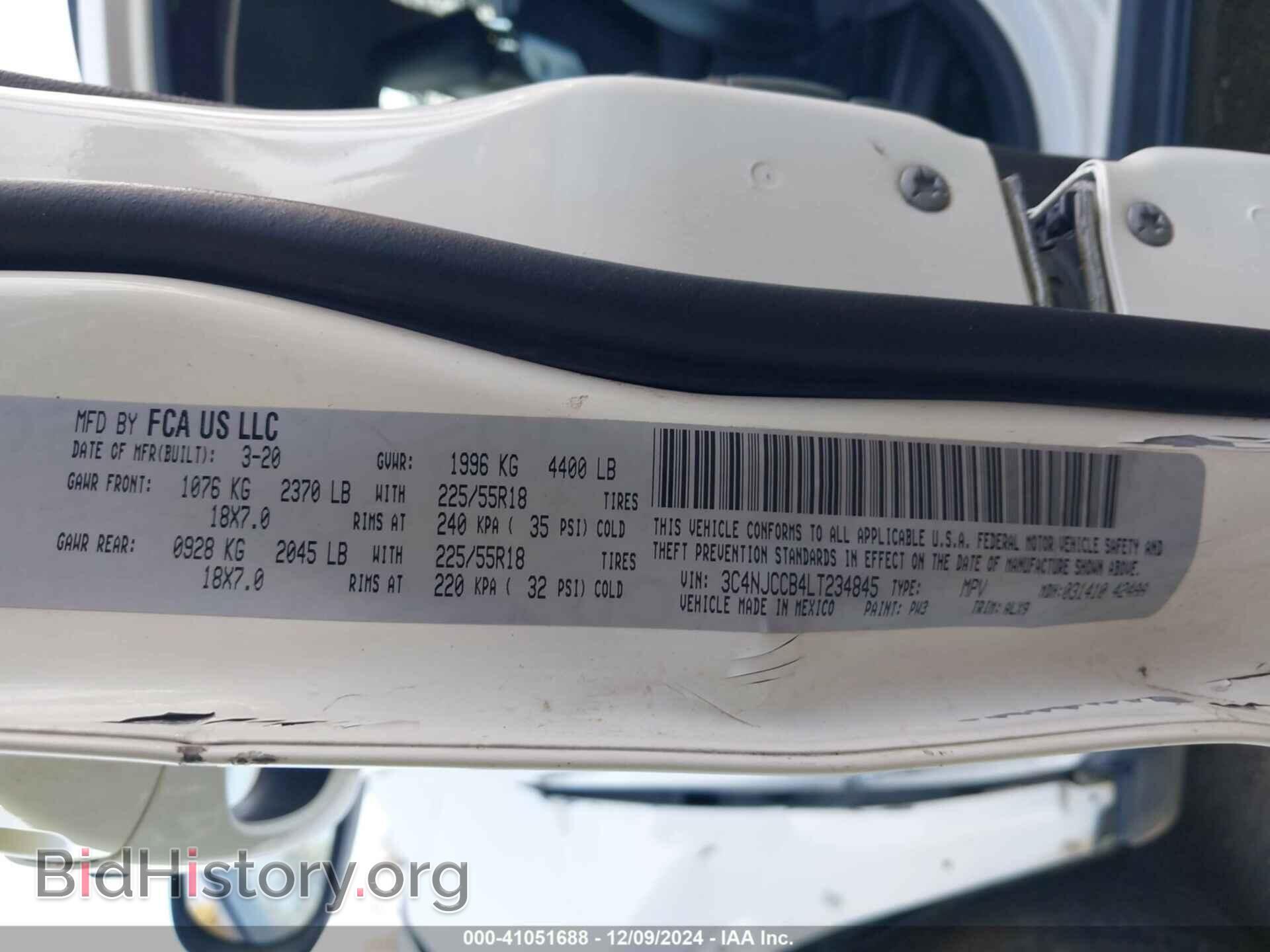 2020 JEEP COMPASS - VIN: 3C4NJCCB4LT234845 - Фото 9