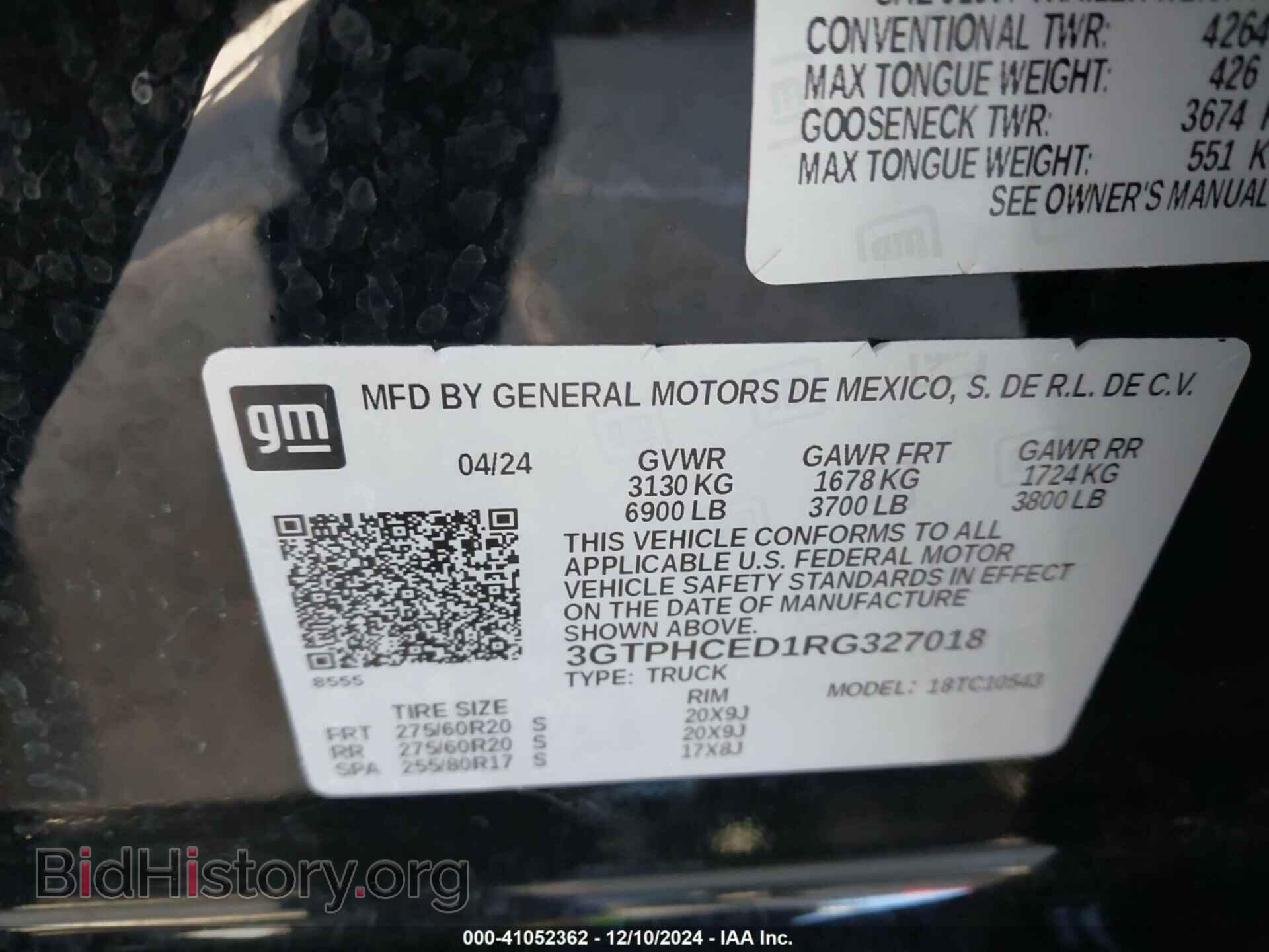 2024 GMC SIERRA 1500 - VIN: 3GTPHCED1RG327018 - Фото 9