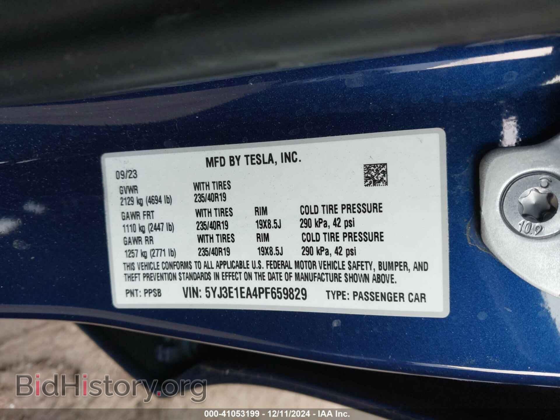 2023 TESLA MODEL 3 - VIN: 5YJ3E1EA4PF659829 - Фото 9