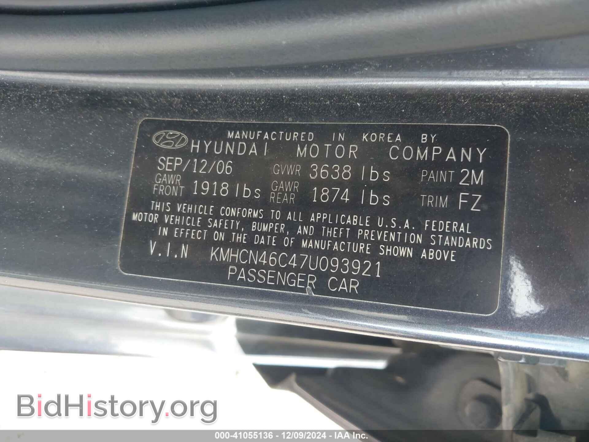 2007 HYUNDAI ACCENT - VIN: KMHCN46C47U093921 - Фото 9