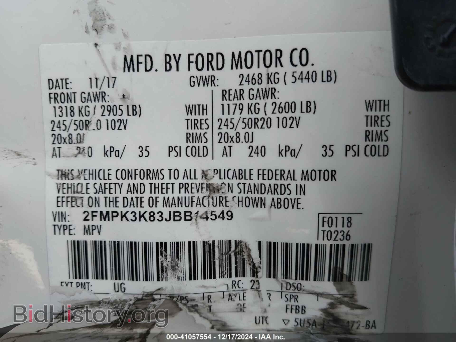 2018 FORD EDGE - VIN: 2FMPK3K83JBB14549 - Фото 9