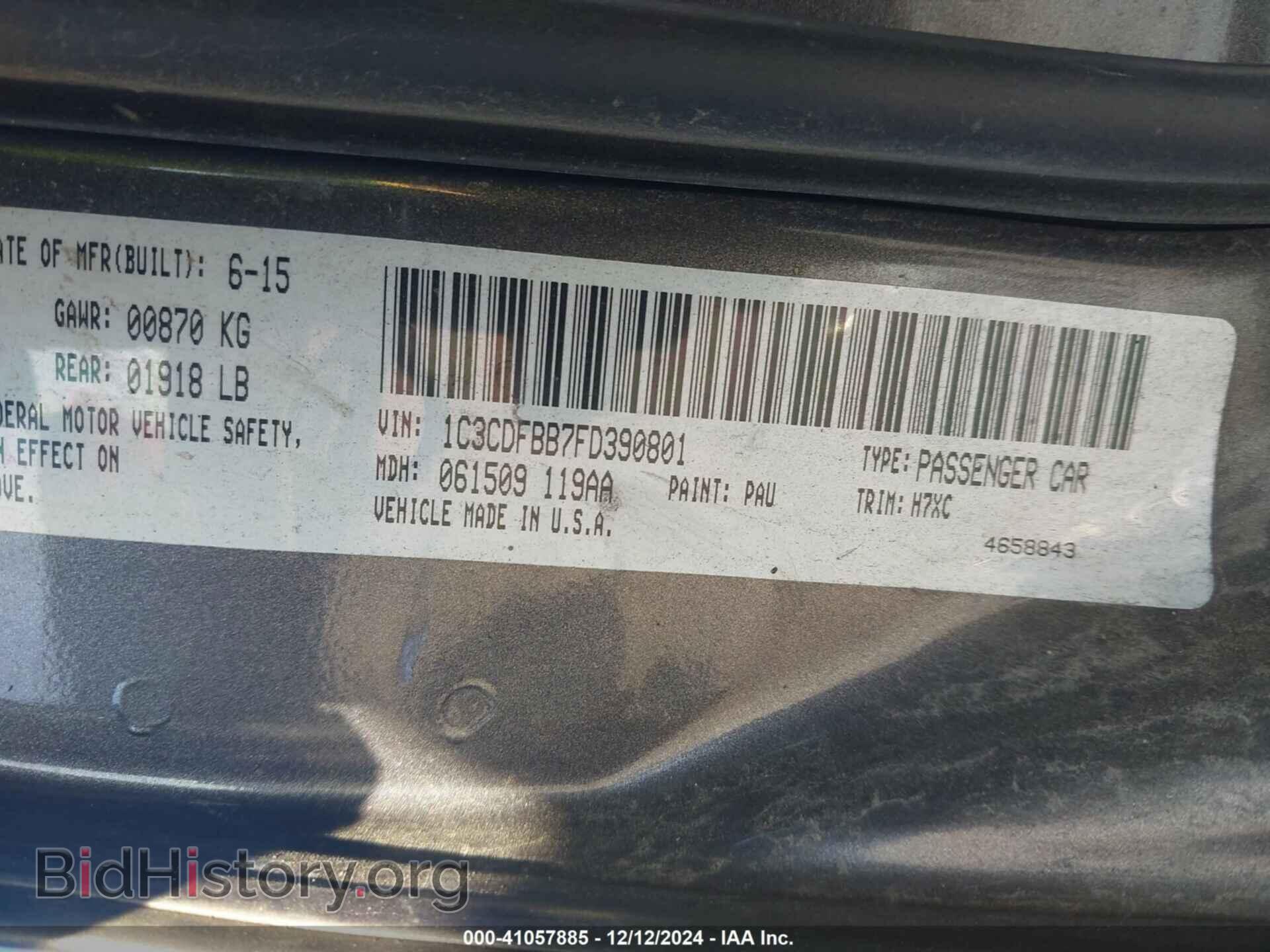 2015 DODGE DART - VIN: 1C3CDFBB7FD390801 - Photo 9