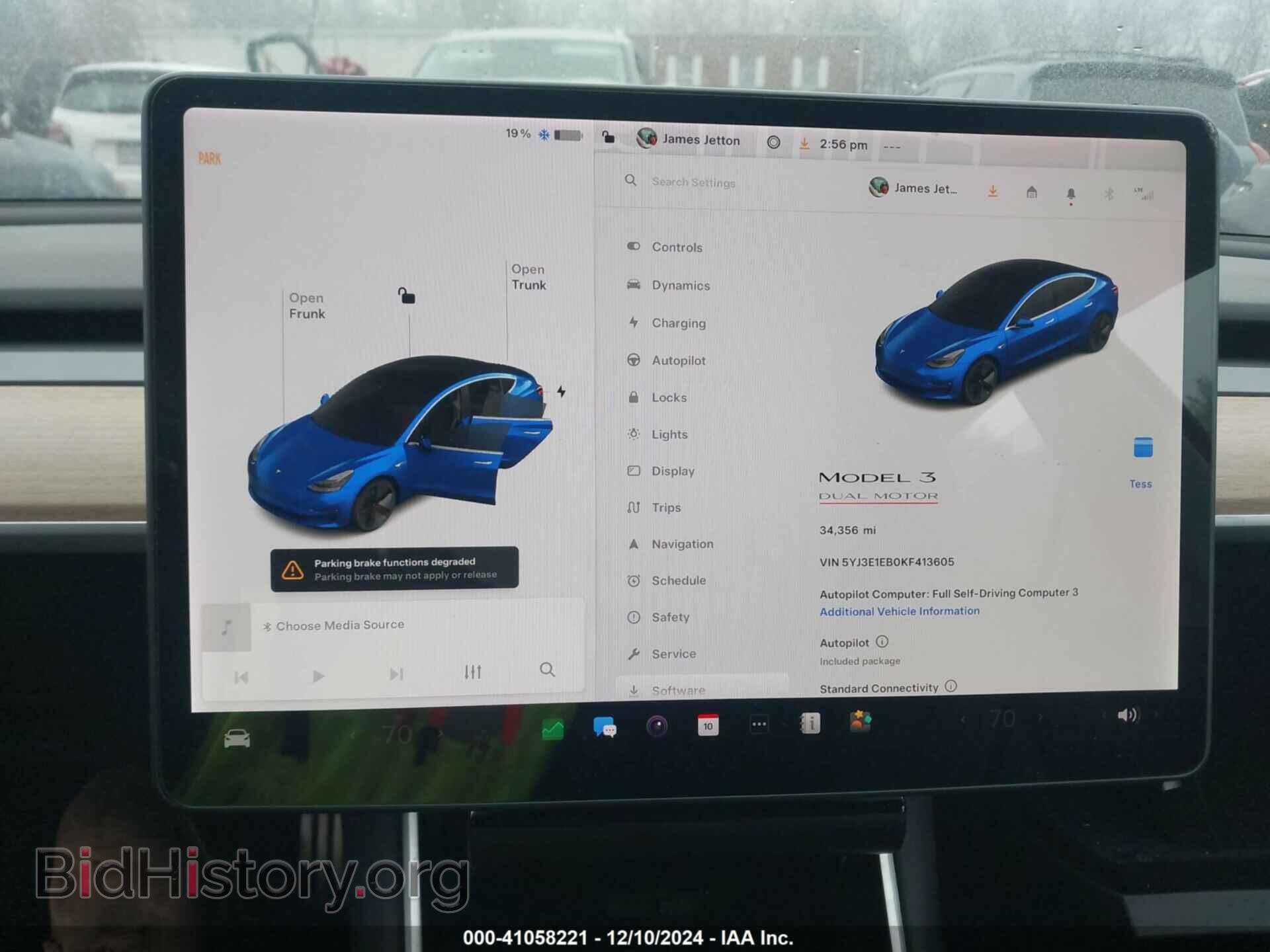 2019 TESLA MODEL 3 - VIN: 5YJ3E1EB0KF413605 - Фото 7