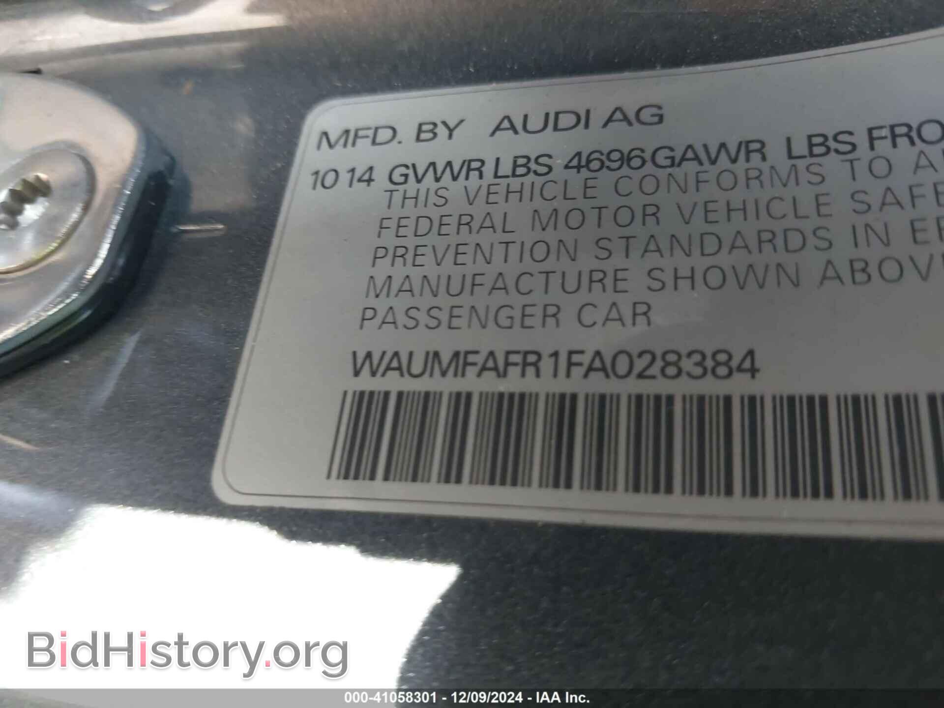2015 AUDI A5 - VIN: WAUMFAFR1FA028384 - Фото 9