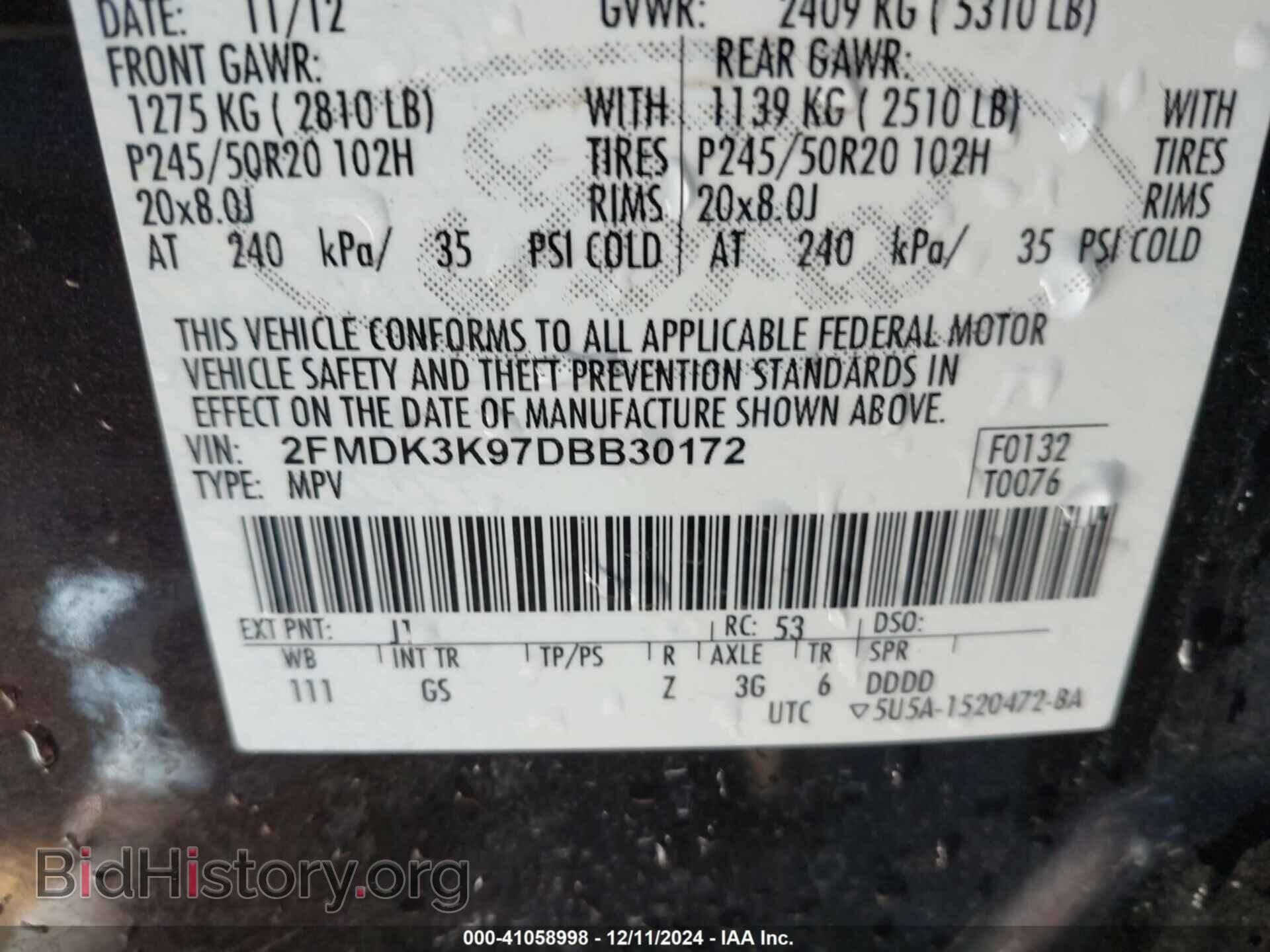 2013 FORD EDGE - VIN: 2FMDK3K97DBB30172 - Photo 9