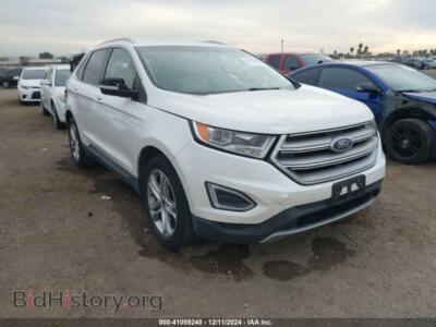 2015 Ford EDGE Titanium, white — VIN 2FMTK4K95FBB22849, IAAI