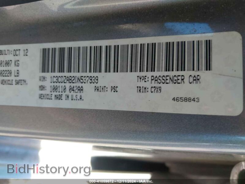 2013 Dodge AVENGER (VIN 1C3CDZAB2DN537939) — photo 9 of 11
