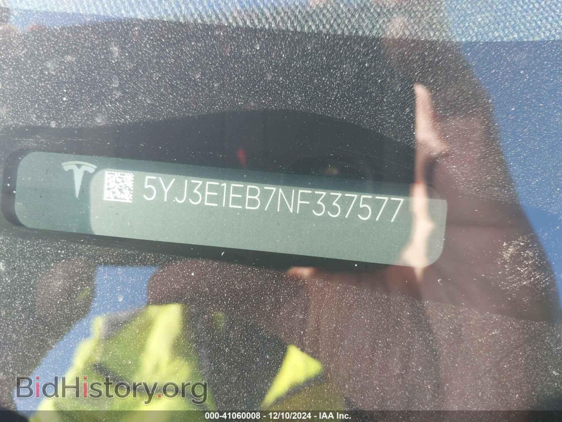2022 TESLA MODEL 3 - VIN: 5YJ3E1EB7NF337577 - Фото 9