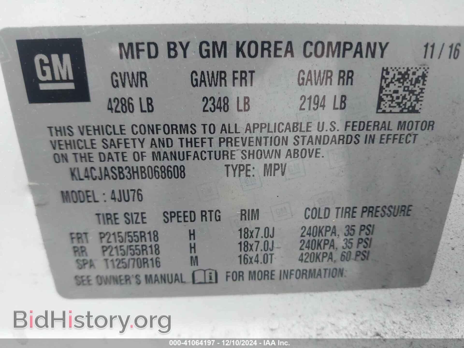 2017 BUICK ENCORE - VIN: KL4CJASB3HB068608 - Photo 9