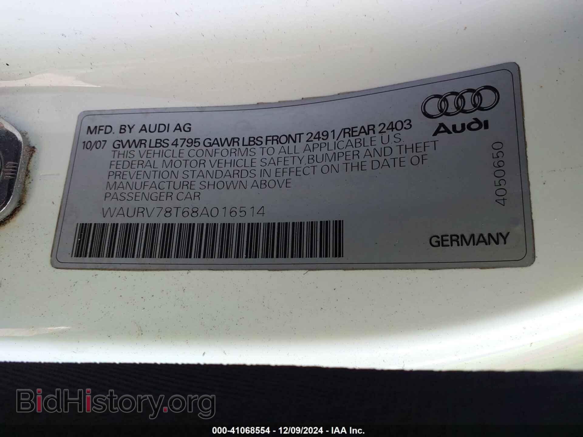 2008 AUDI S5 - VIN: WAURV78T68A016514 - Фото 9