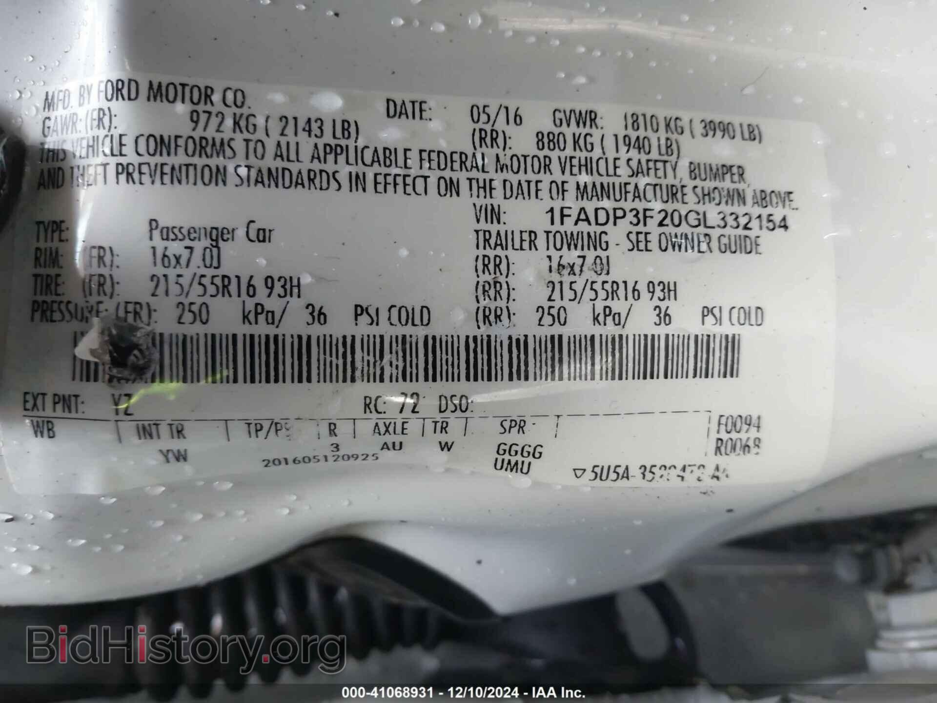 2016 FORD FOCUS - VIN: 1FADP3F20GL332154 - Photo 9