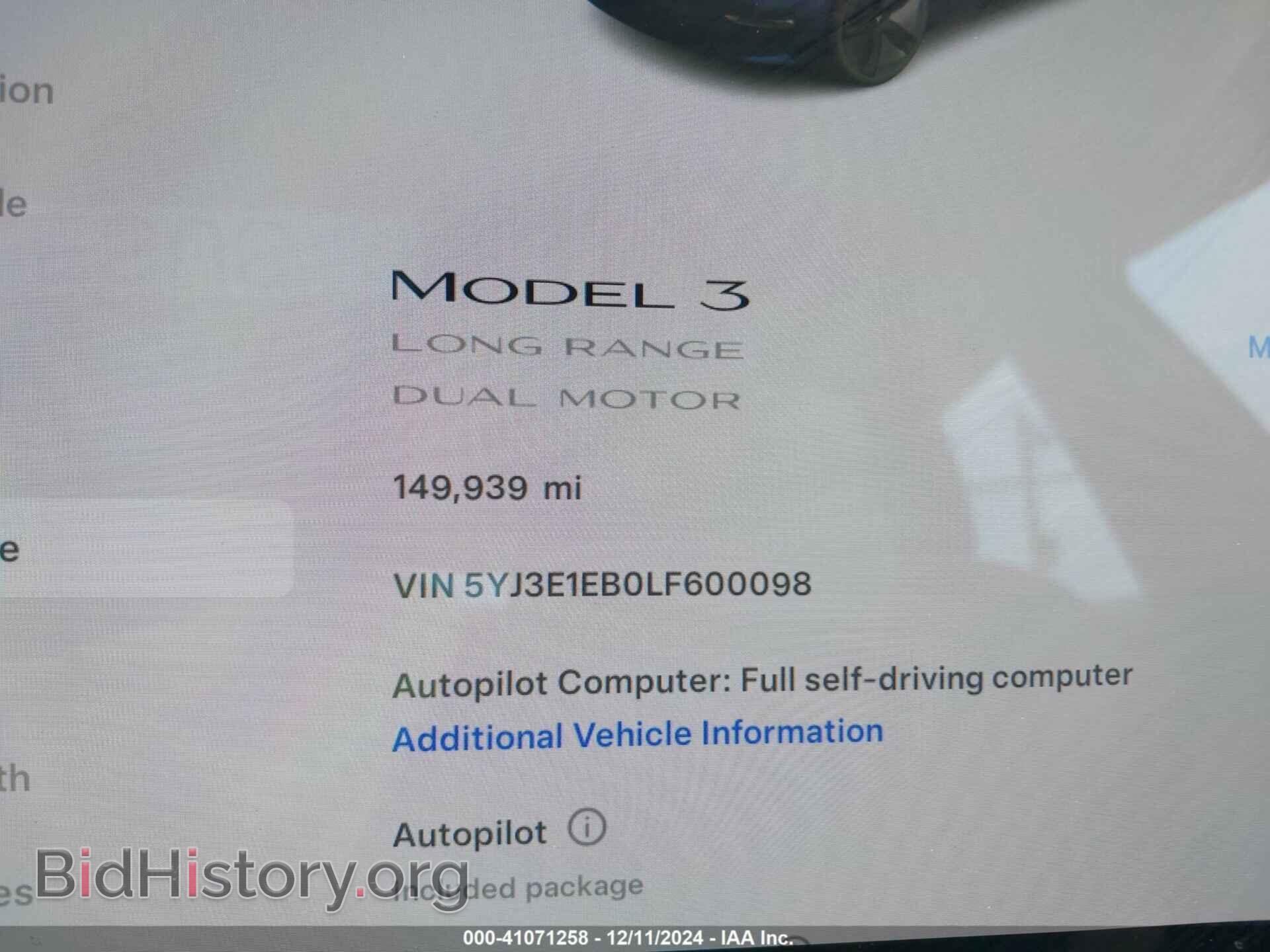 2020 TESLA MODEL 3 - VIN: 5YJ3E1EB0LF600098 - Фото 16
