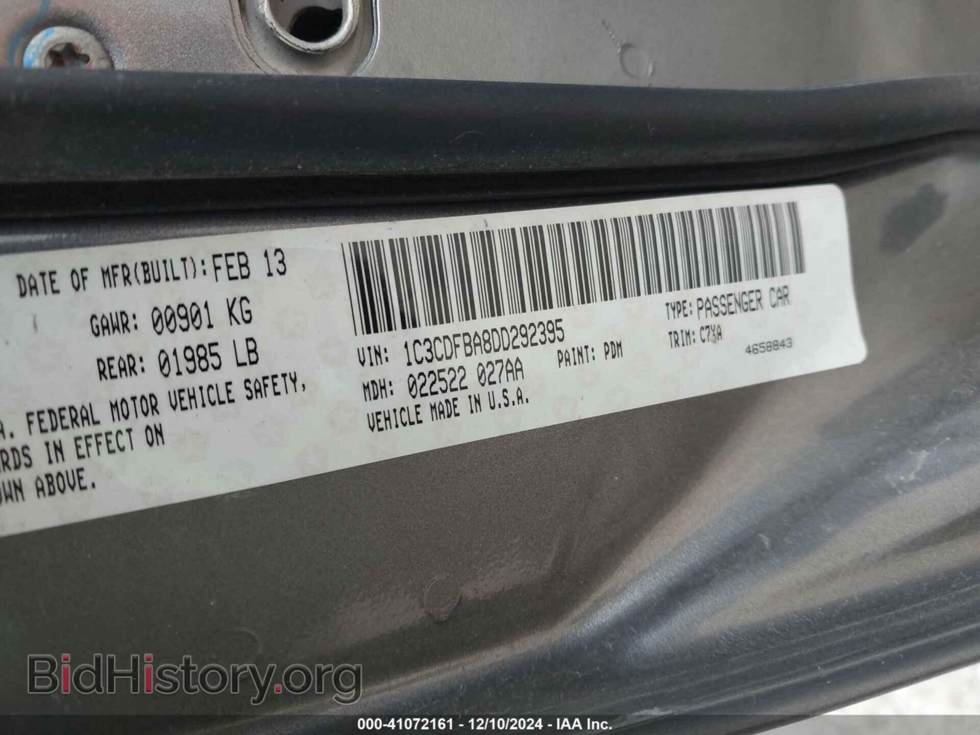2013 DODGE DART - VIN: 1C3CDFBA8DD292395 - Photo 9