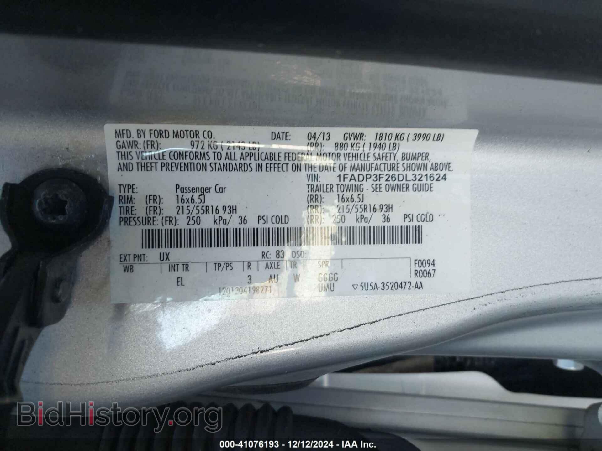 2013 FORD FOCUS - VIN: 1FADP3F26DL321624 - Фото 9