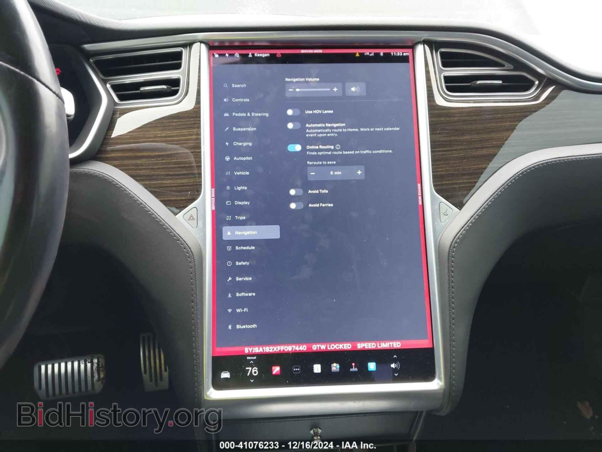 2015 TESLA MODEL S - VIN: 5YJSA1S2XFF097440 - Фото 18