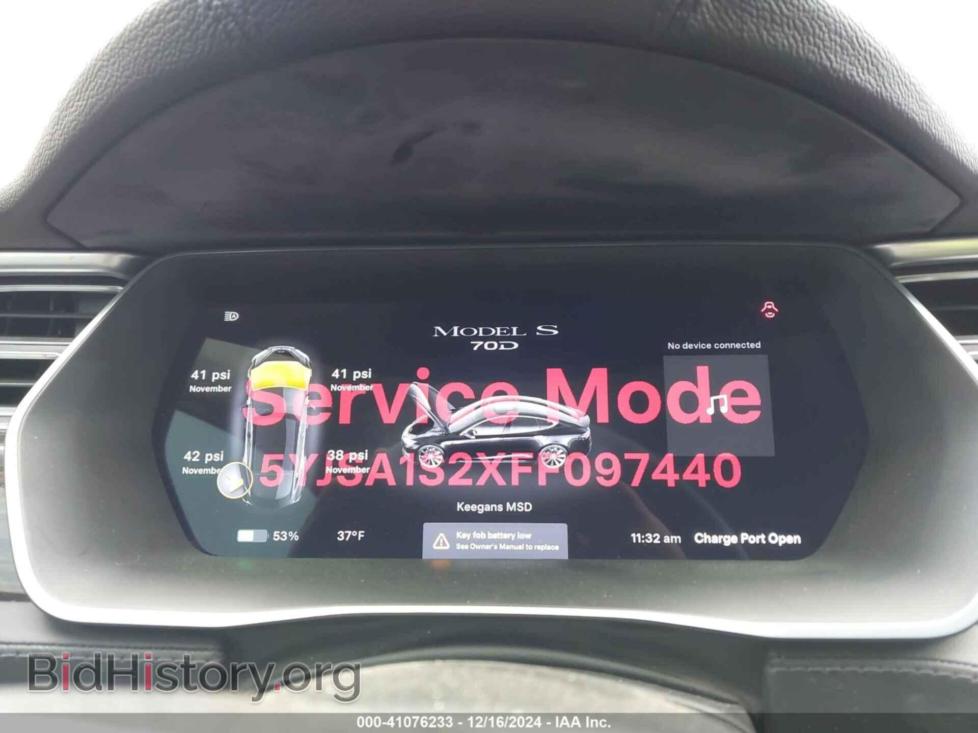 2015 TESLA MODEL S - VIN: 5YJSA1S2XFF097440 - Фото 7