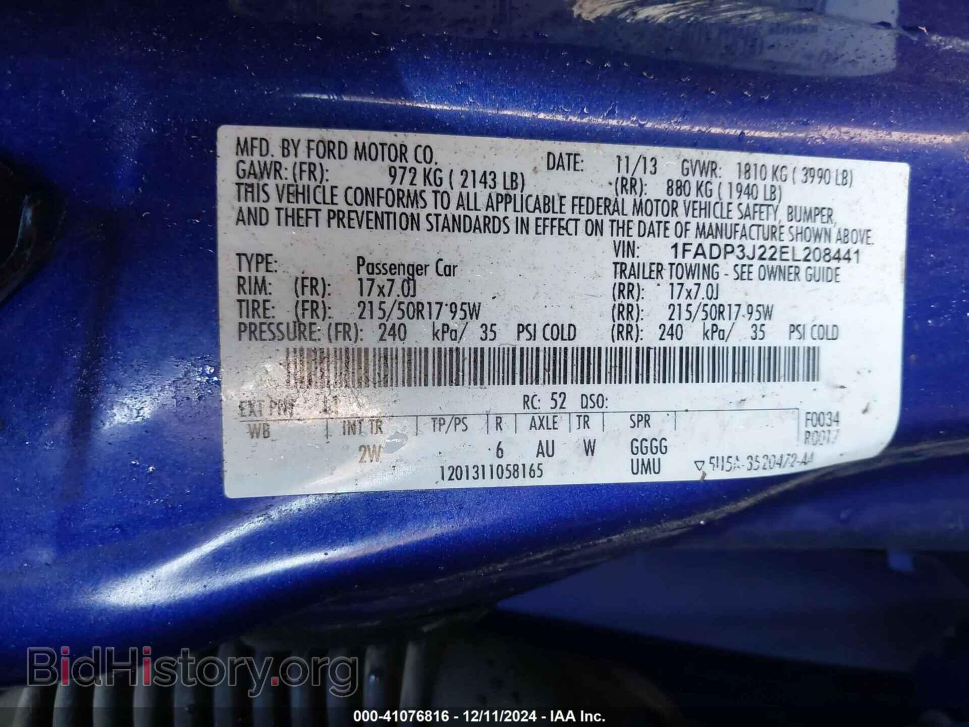 2014 FORD FOCUS - VIN: 1FADP3J22EL208441 - Photo 9