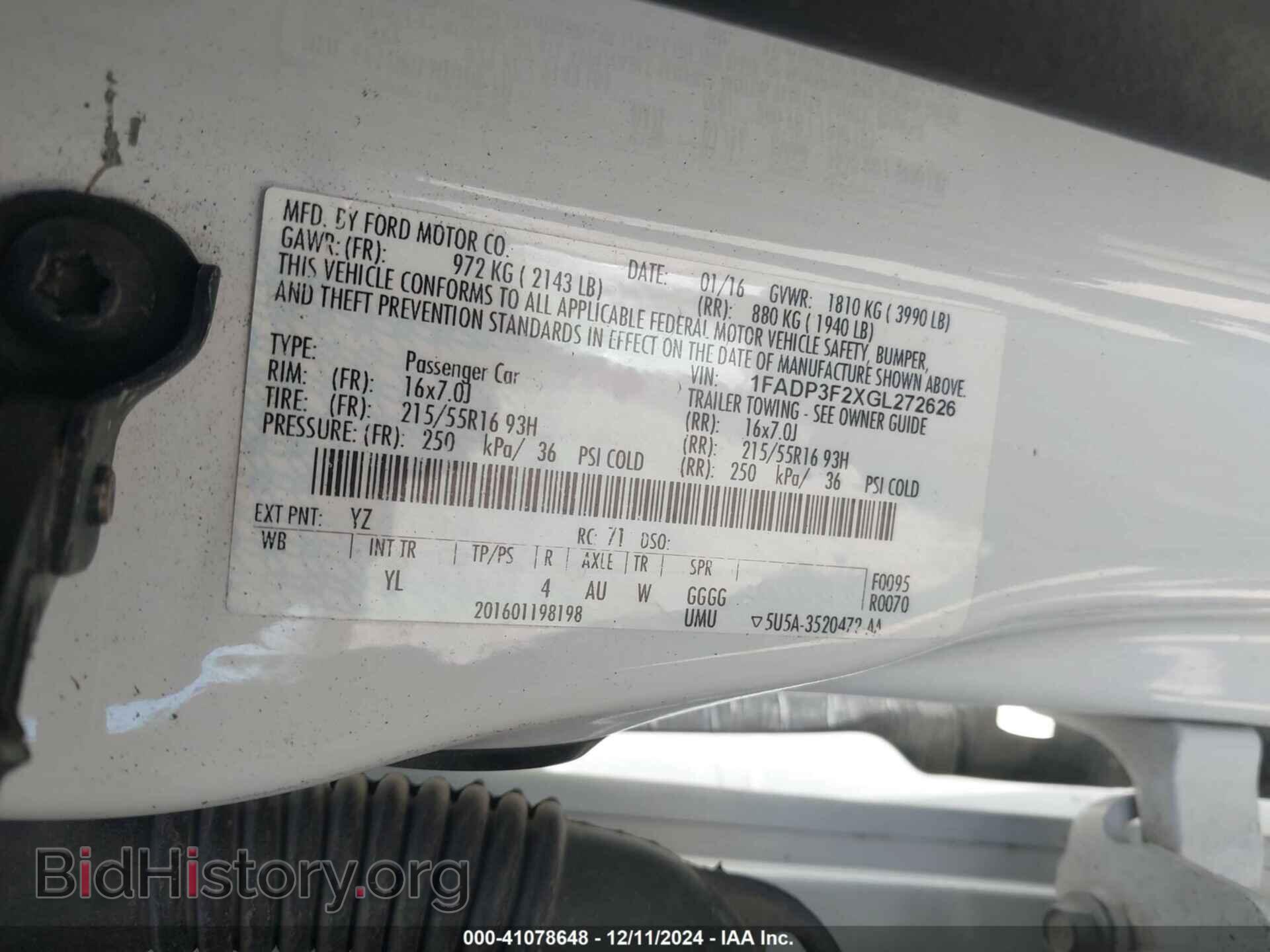 2016 FORD FOCUS - VIN: 1FADP3F2XGL272626 - Photo 9