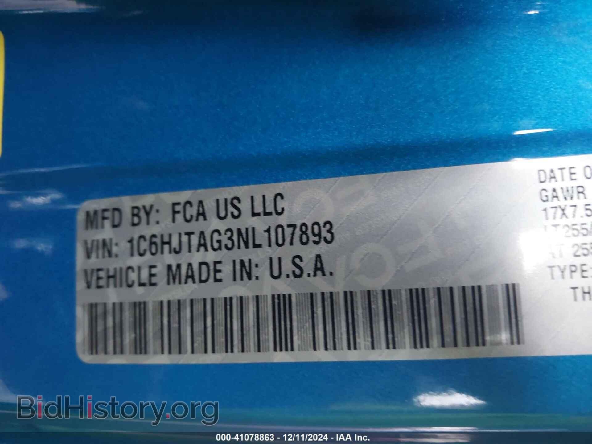 2022 JEEP GLADIATOR - VIN: 1C6HJTAG3NL107893 - Фото 9