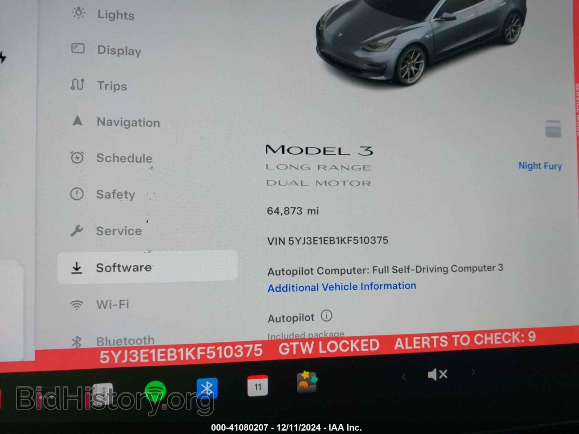 2019 TESLA MODEL 3 - VIN: 5YJ3E1EB1KF510375 - Фото 7