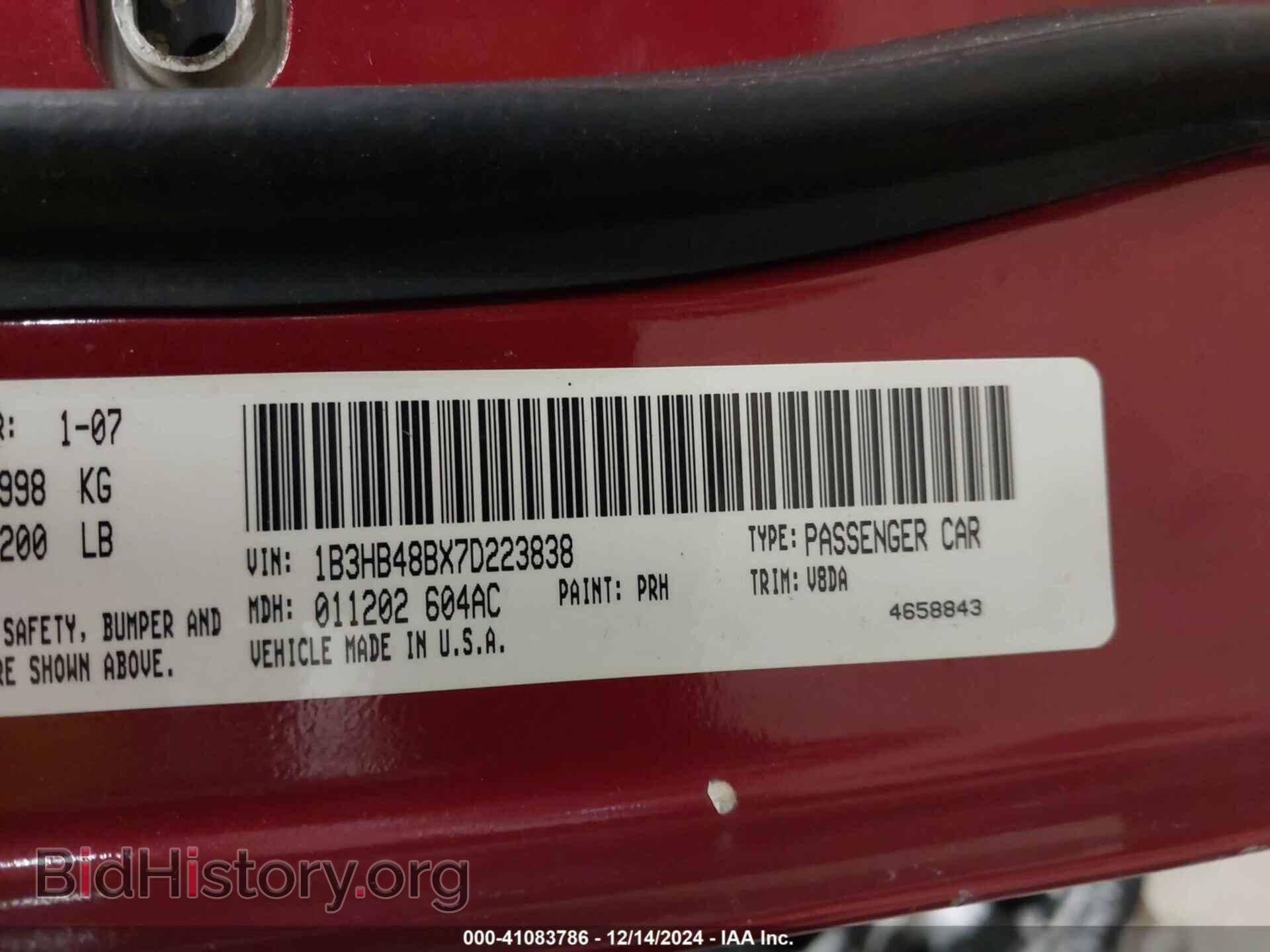 2007 DODGE CALIBER - VIN: 1B3HB48BX7D223838 - Photo 9